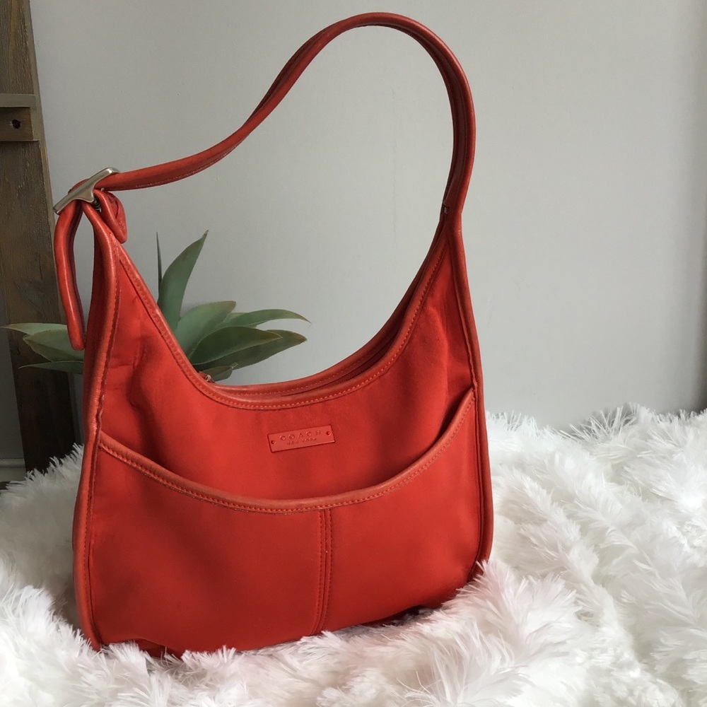 Vintage Red Coach Shoulder Bag